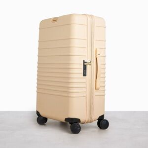 Béis medium checked beige roller bag